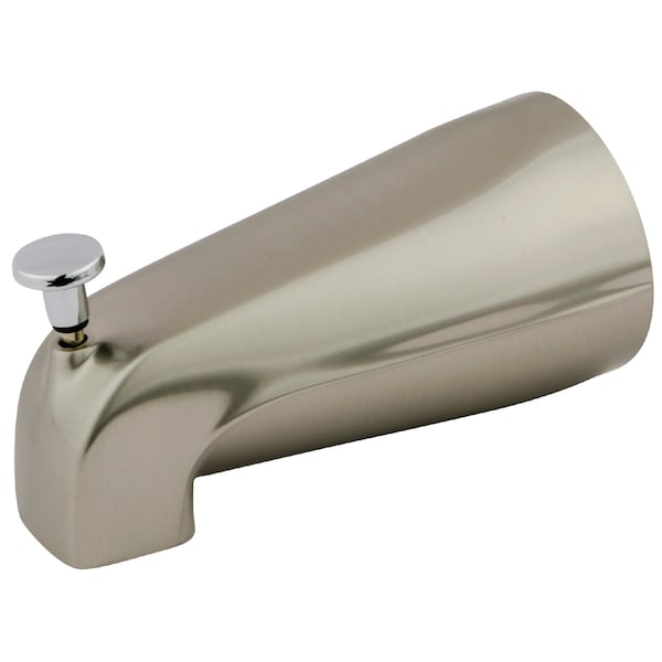 5-1/4" Zinc, Tub Spout W/ Diverter, Brushed Nickel/Chrome
